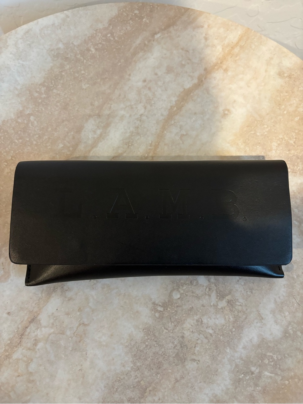 L.A.M.B. Black Leather Sunglass Case